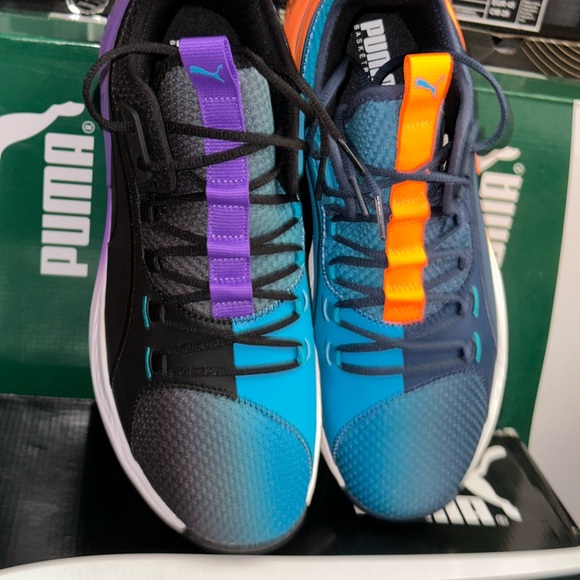 Puma “Uproar ASG Fade” Men’s Size 11 US *New with og Box” Purple/Orange - Picture 6 of 10